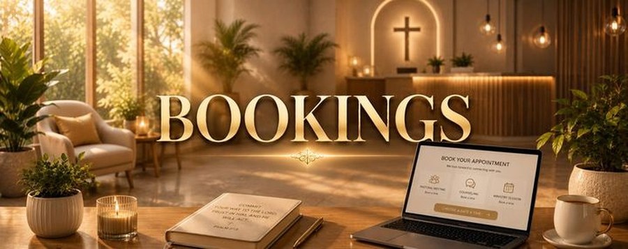 Bookings. Commit thy way unto the LORD; trust also in him, and he shall bring it to pass. Psalm 37:5 KJV.