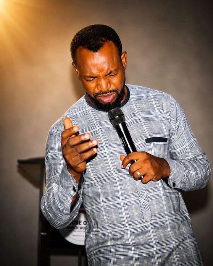 Pastor Emmanuel Emodiae addressing the congregation